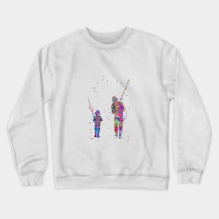 Daddy's little fishing buddy Crewneck Sweatshirt